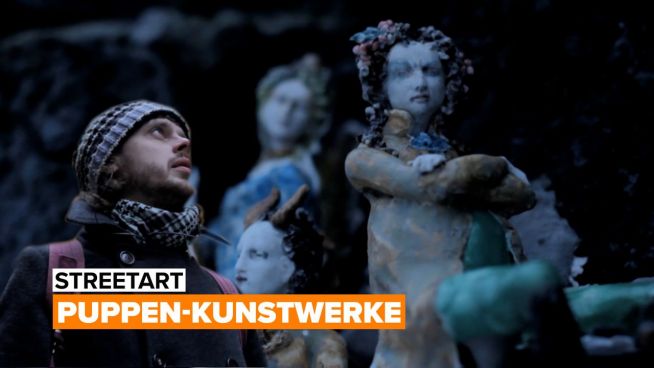 Streetart: Puppen-Kunstwerke